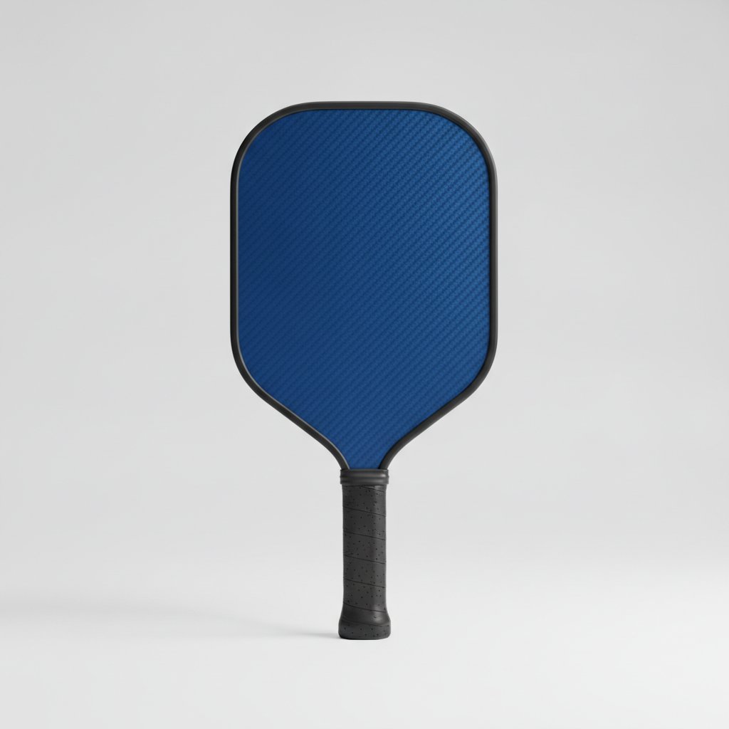 Blue carbon fiber pickleball paddle